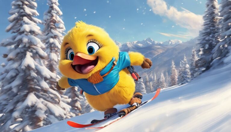 Malimbi der Skifahrende Kanarienvogel